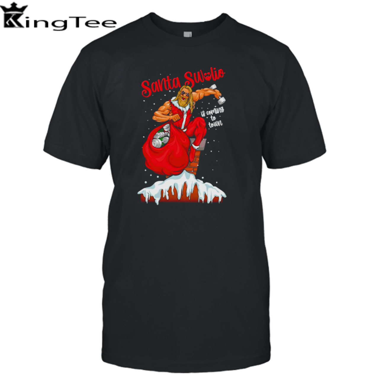 Santa swolio is coming to town shirt