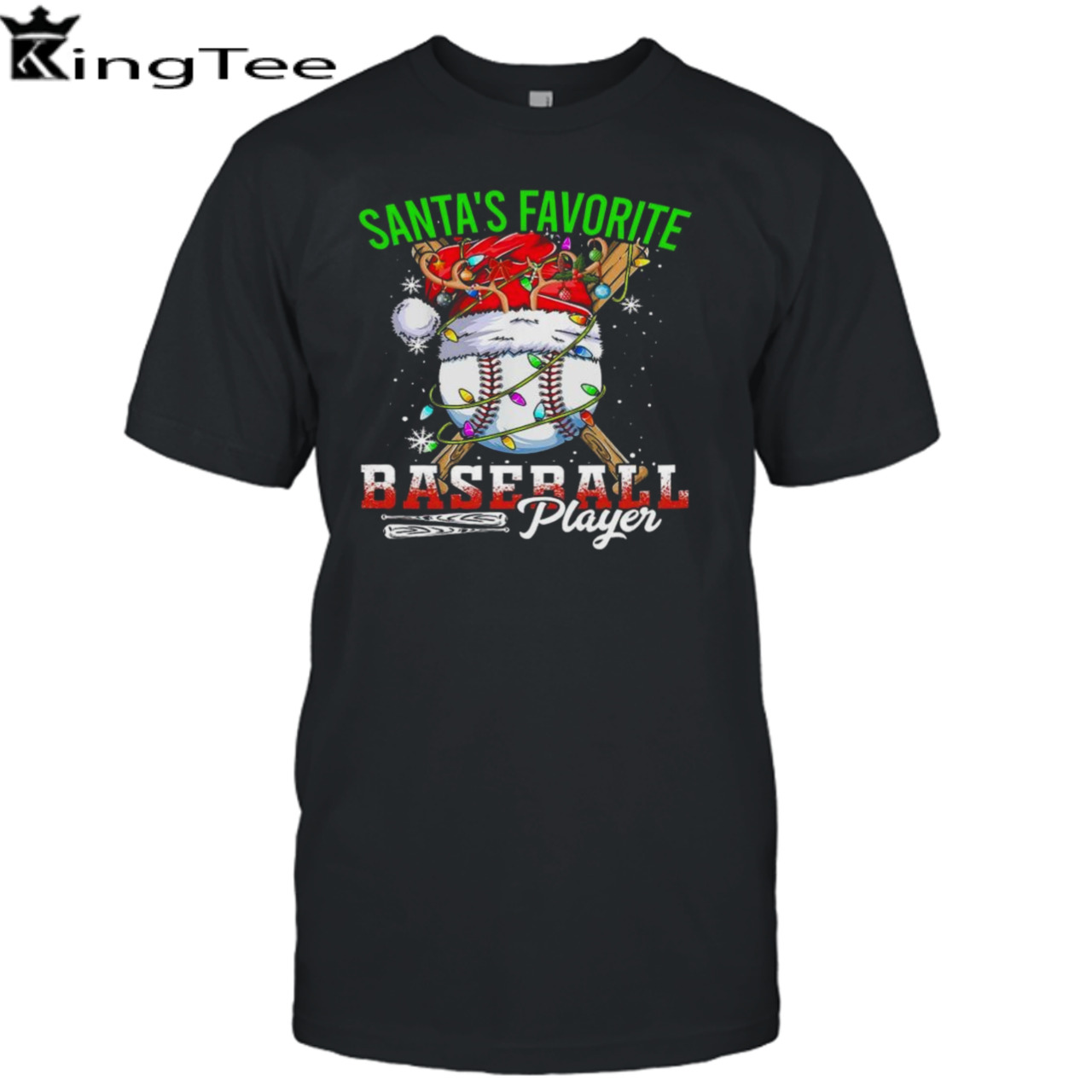 Santa’s Favorite Baseball Player Christmas Baseball 2023 T-shirt