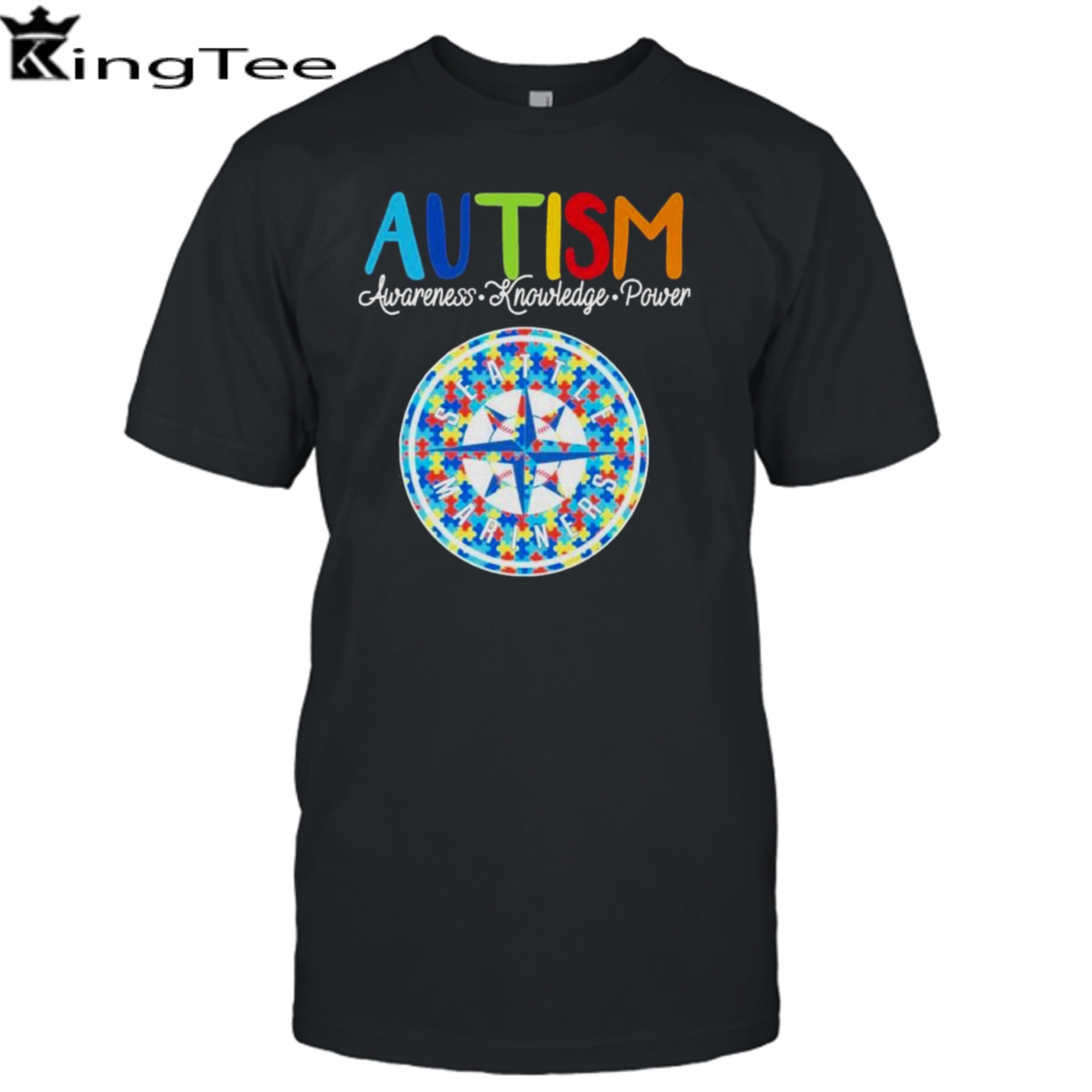 Seattle Mariners Autism Awareness Knowledge Power shirt