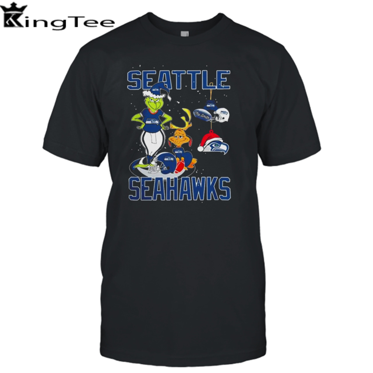 Seattle Seahawks Christmas 2023 The Grinch And Dog tshirt