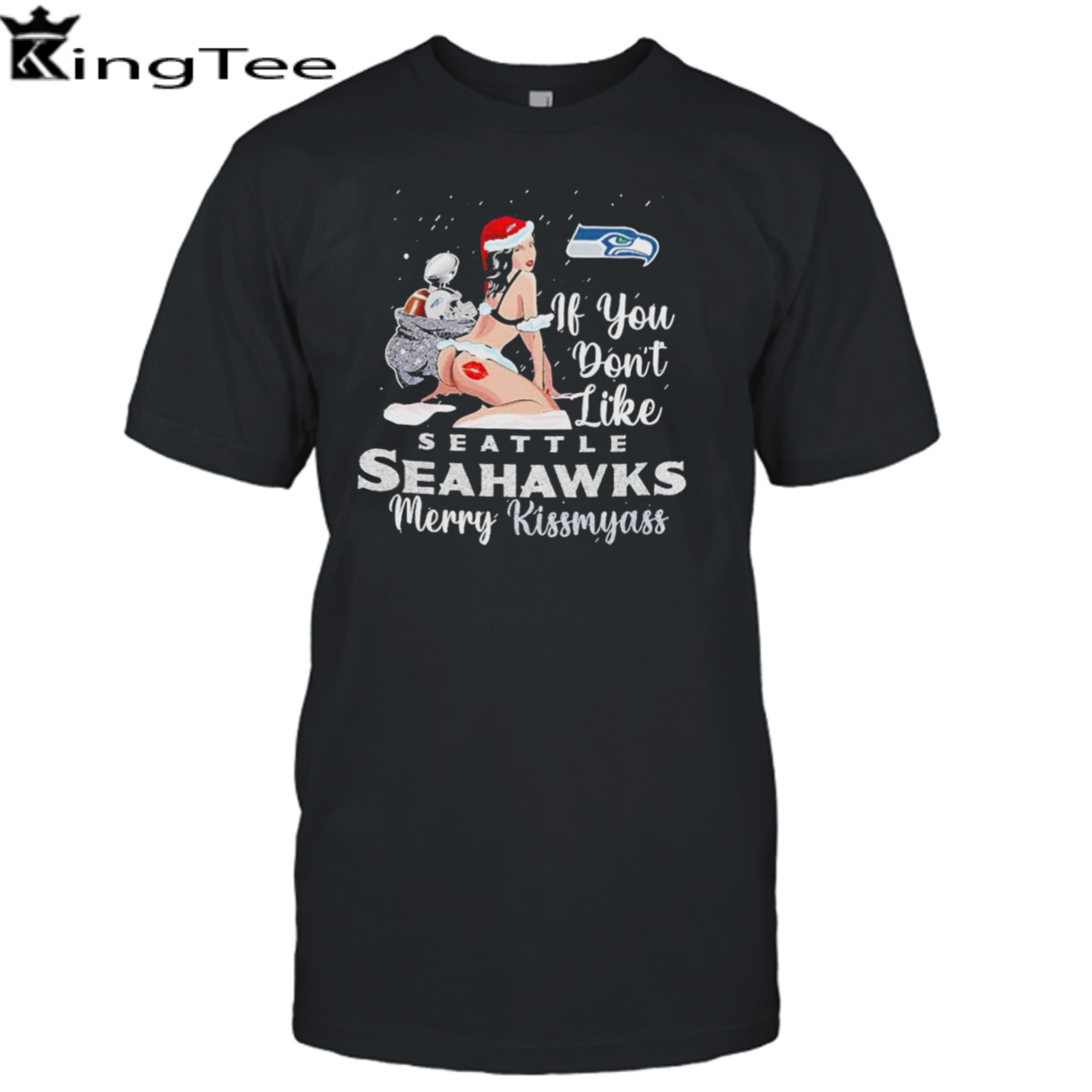 Seattle Seahawks Merry Kissmyass Christmas Ugly Sweater