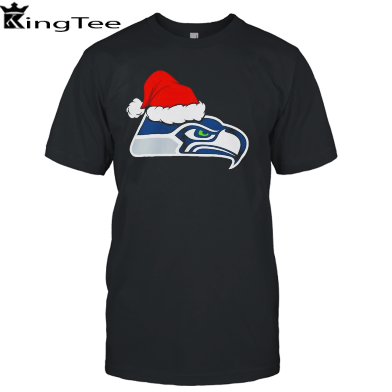 Seattle Seahawks logo Santa Hat Christmas 2023 Shirt