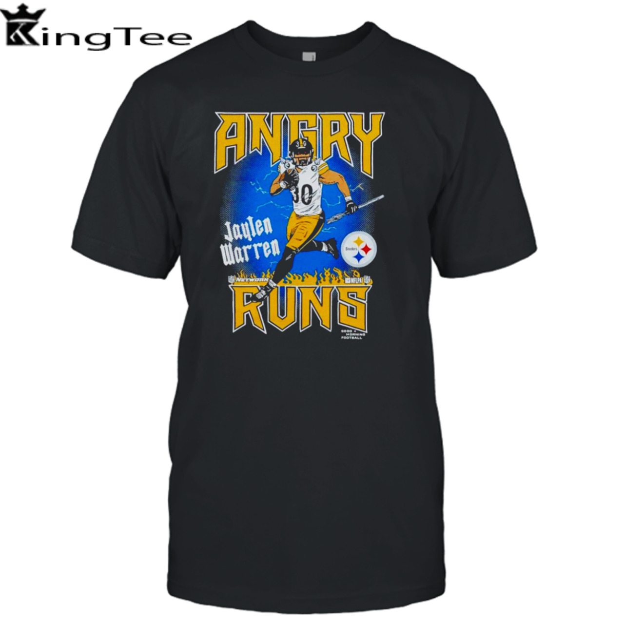 Angry Runs Pittsburgh Steelers Jaylen Warren retro shirt