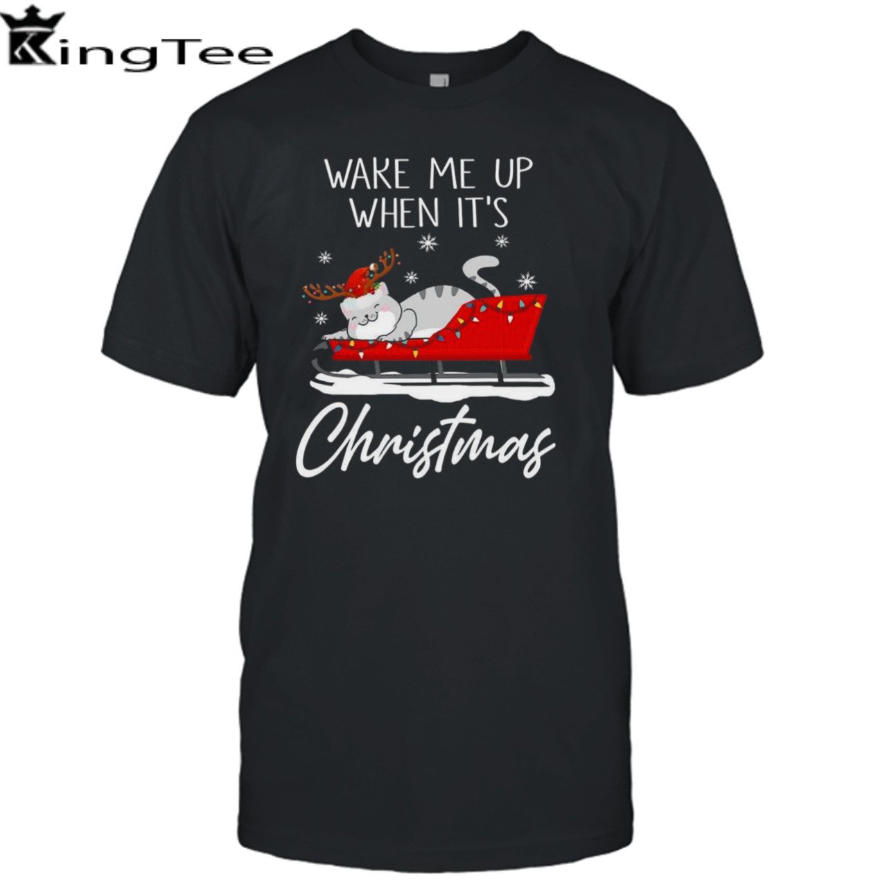 Cat Wake Me Up When It’s Christmas 2023 T-shirt