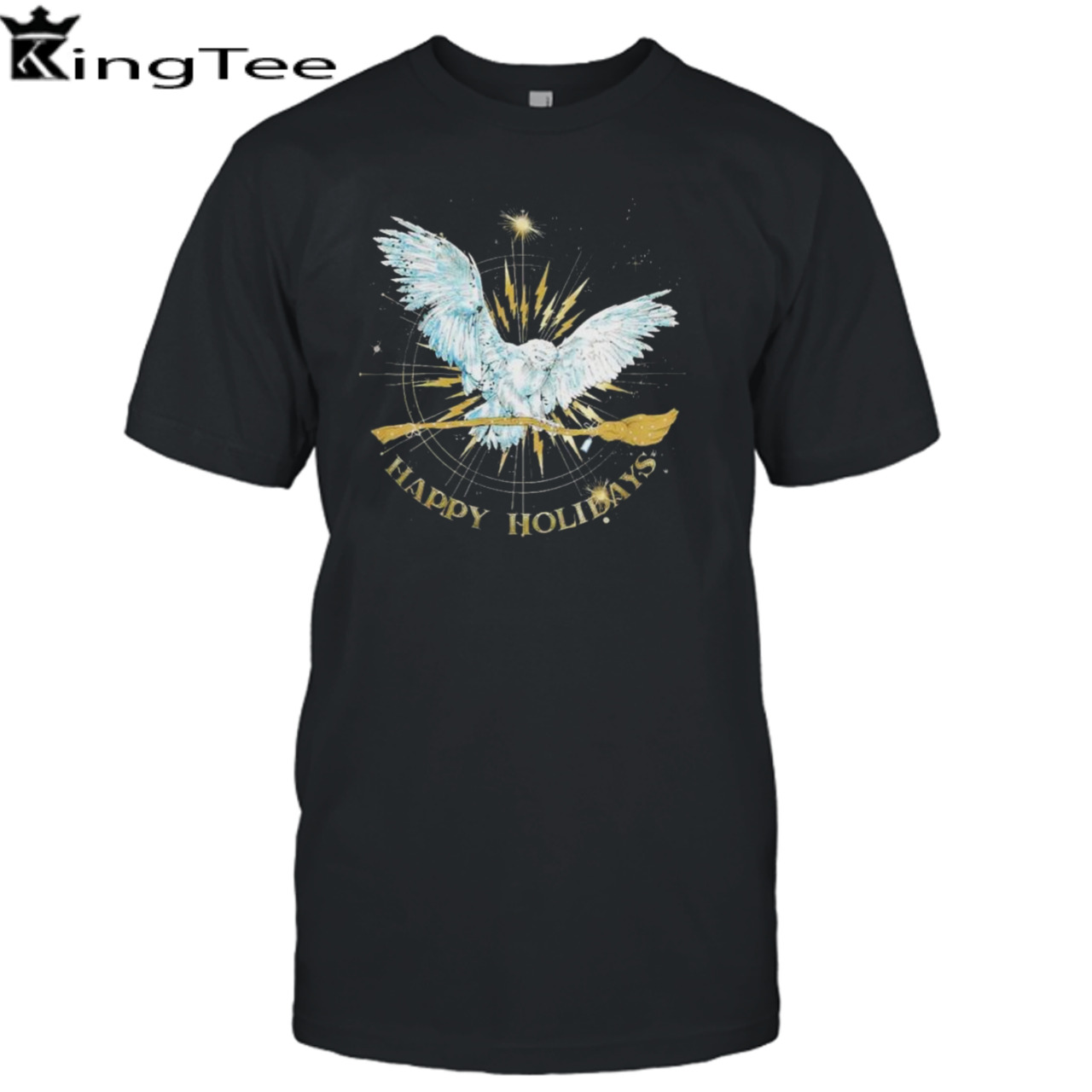 Hedwig Harry Potter And the Deathly Hallows Mad Engine Happy Holidays Bird shirt