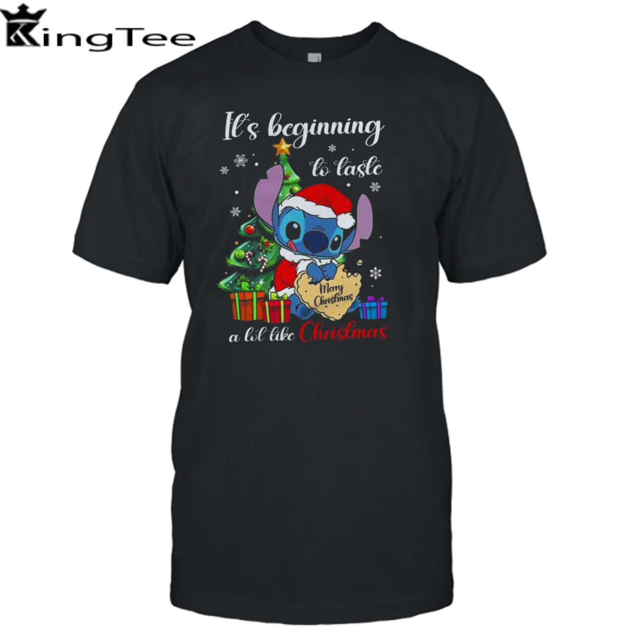 It’s Beginning To Taste A Lot Like Christmas Stitch Ugly Christmas 2023 T-shirt