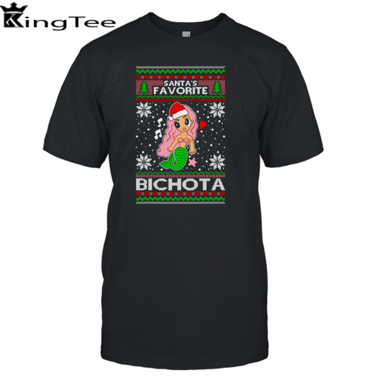 Mermaid Santa’s favorite bichota Ugly Christmas shirt