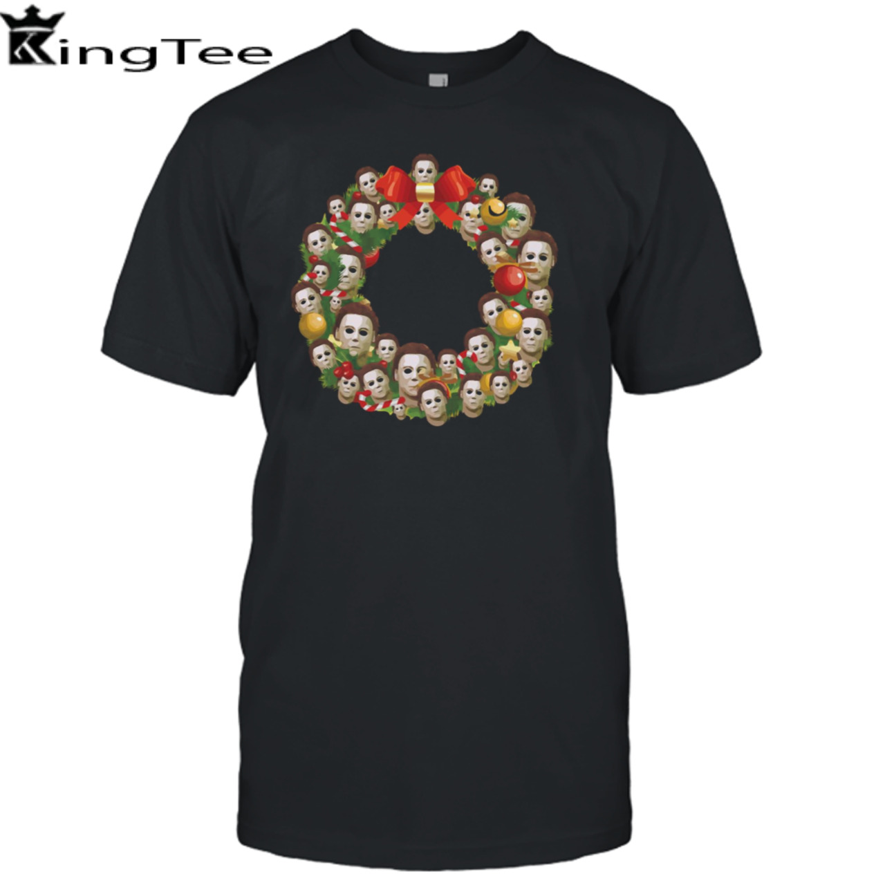 Michael Myers Multiface Wreath Christmas shirt