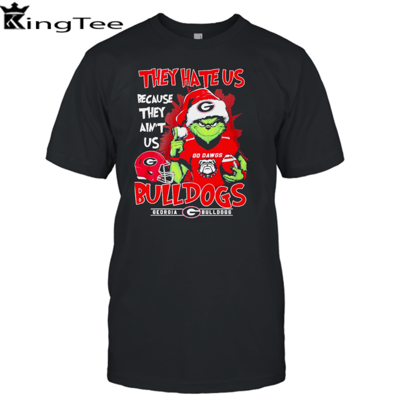 Santa Grinch they hate us because they ain’t us Georgia Bulldogs christmas shirt