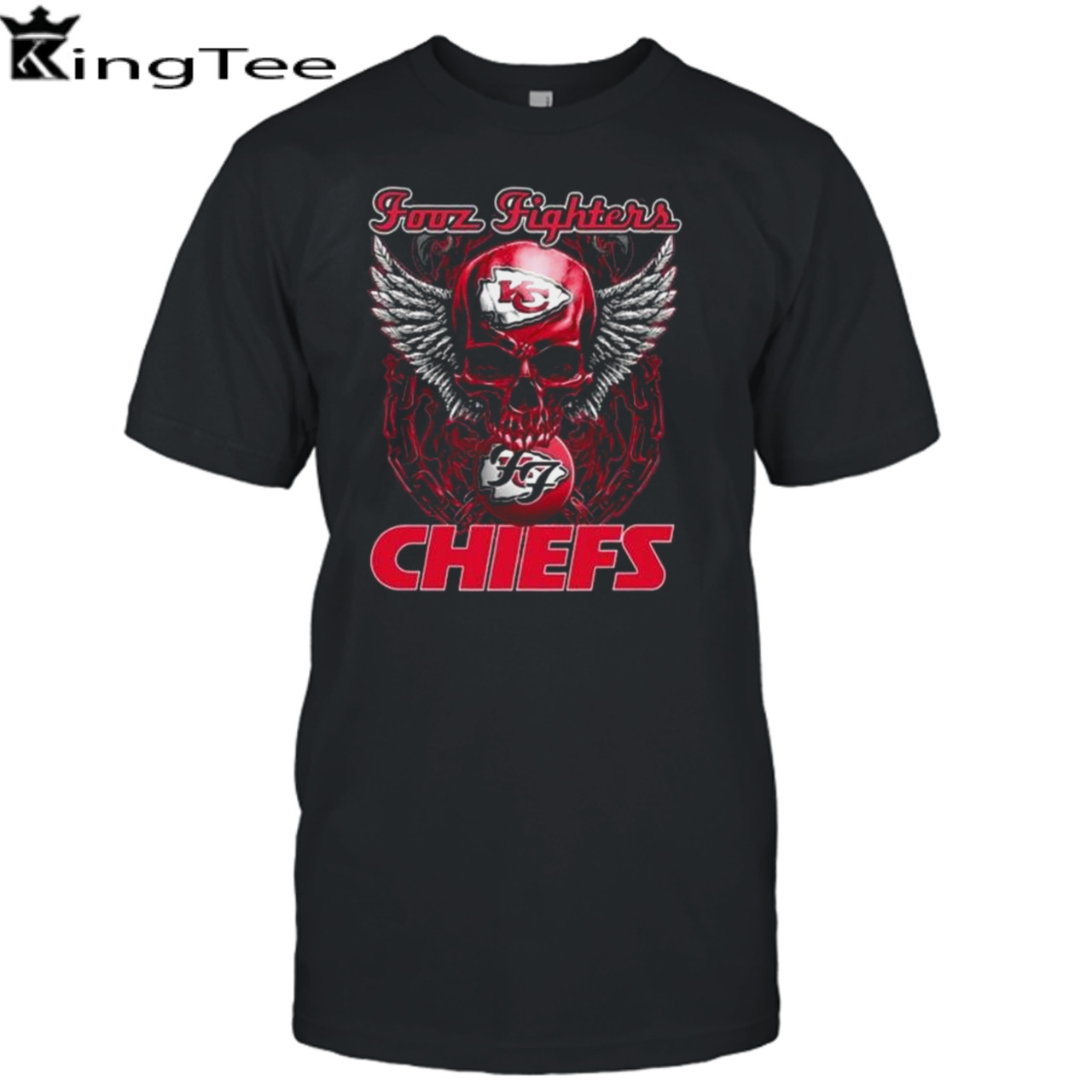 Skull Wings Fooz Fighters Kansas City Chiefs shirt