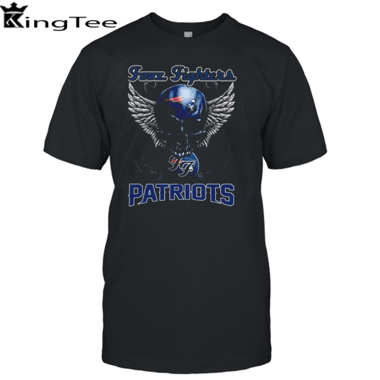 Skull Wings Fooz Fighters New England Patriots shirt