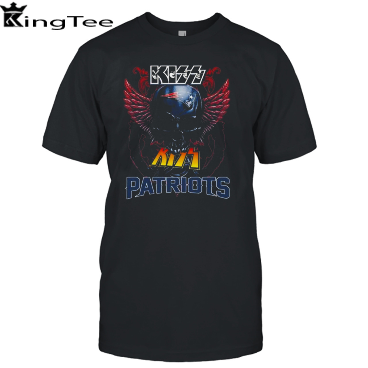 Skull Wings Kiss New England Patriots shirt