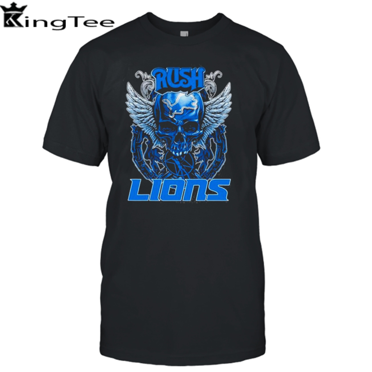 Skull Wings Rush In Detroit Lions Football shirt