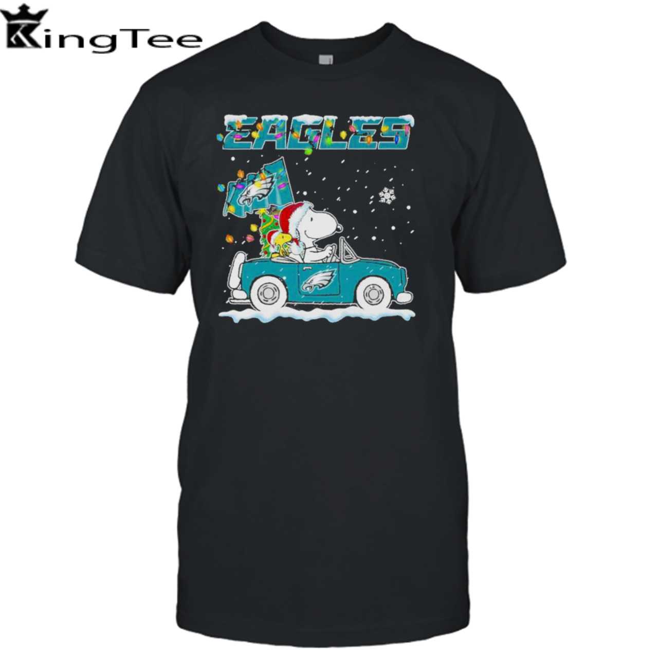 Snoopy and Philadelphia Eagles Christmas Car 2023 Shirt