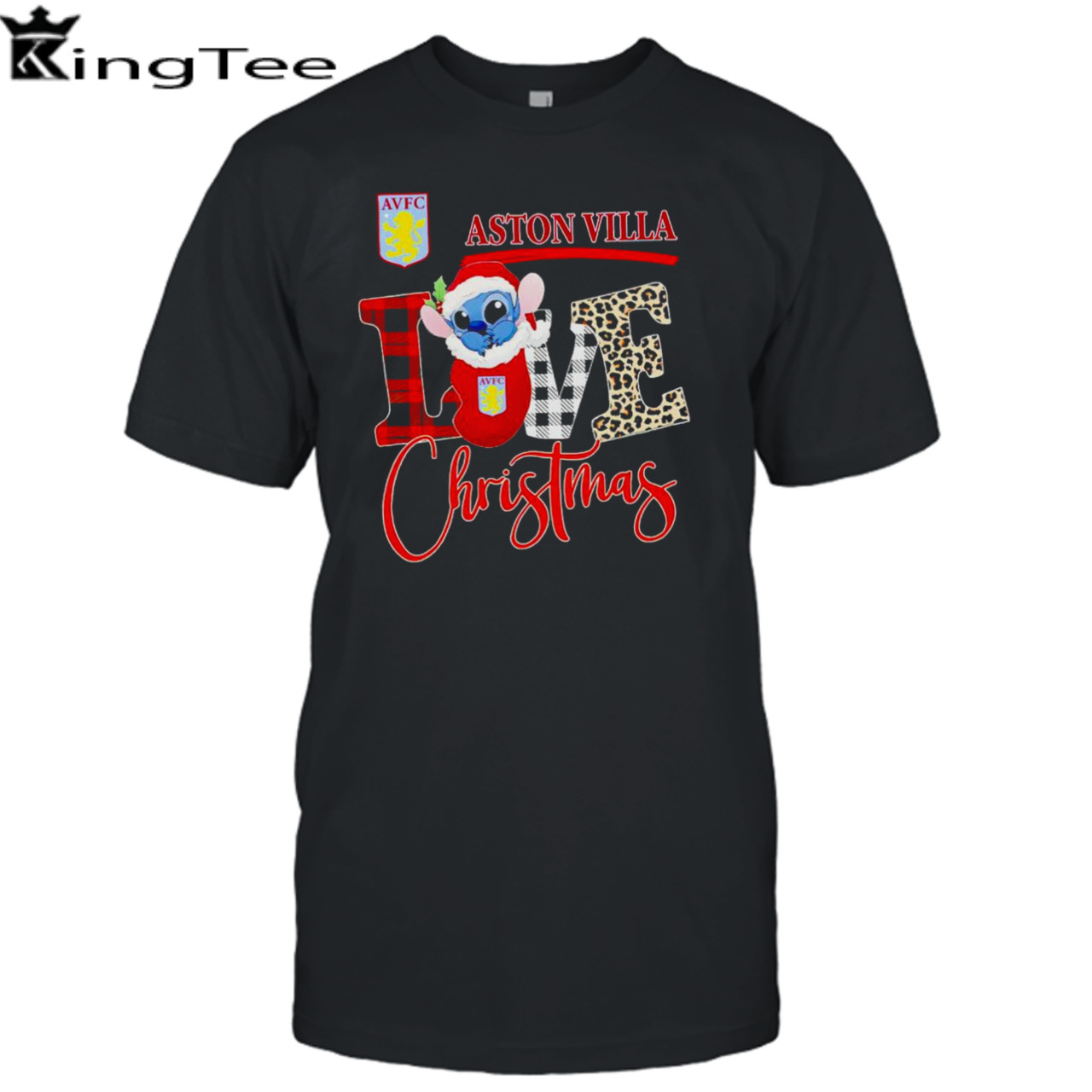 Aston Villa Stitch love Christmas shirt