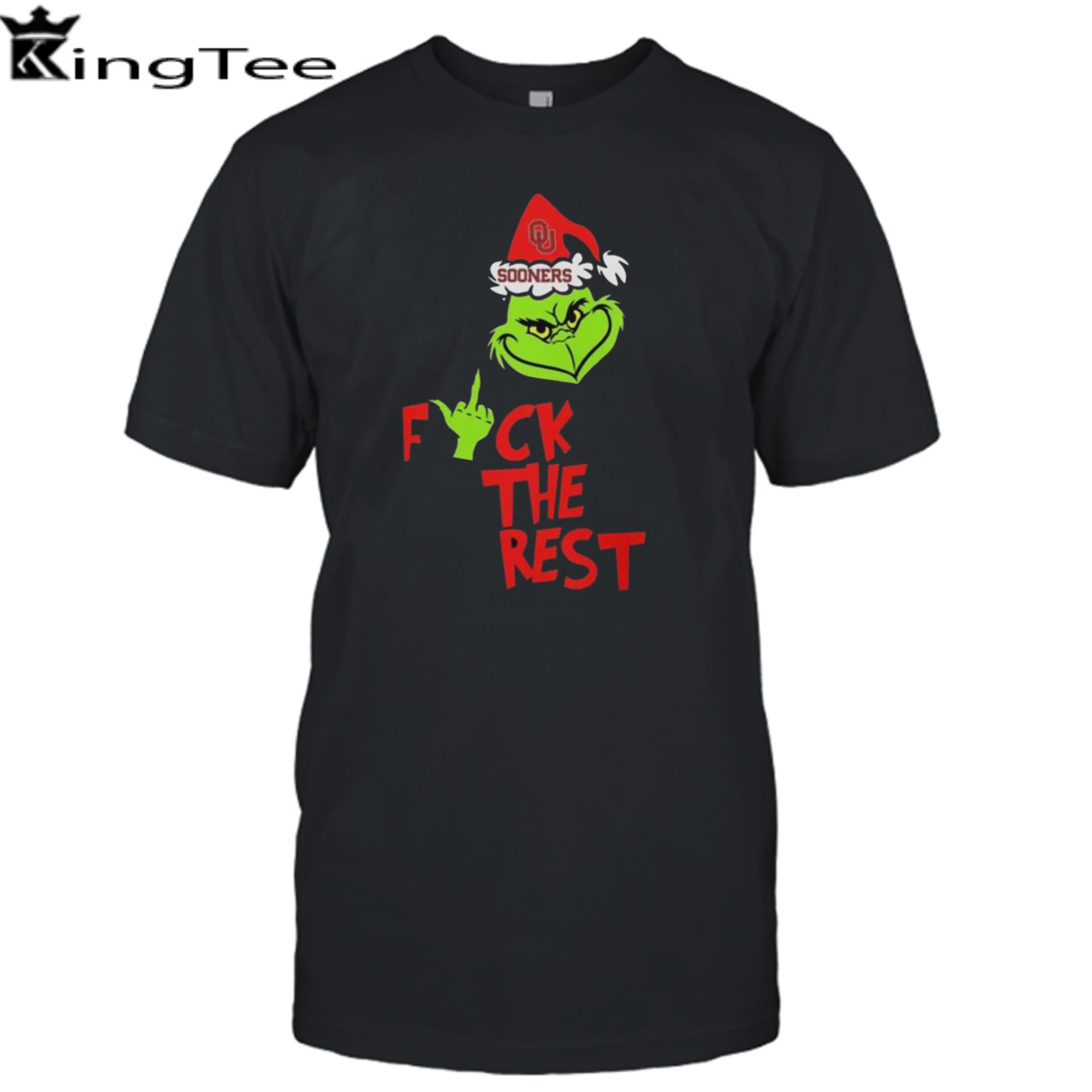 Oklahoma Sooners Santa Grinch Hat Fuck The Rest Christmas shirt