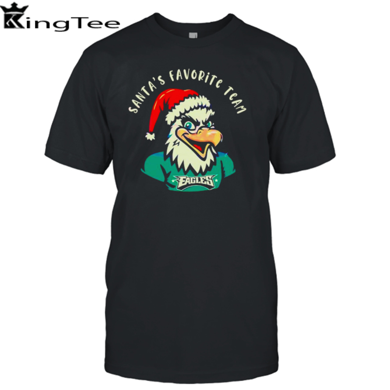 Philadelphia Eagles Santa Santas favorite team shirt