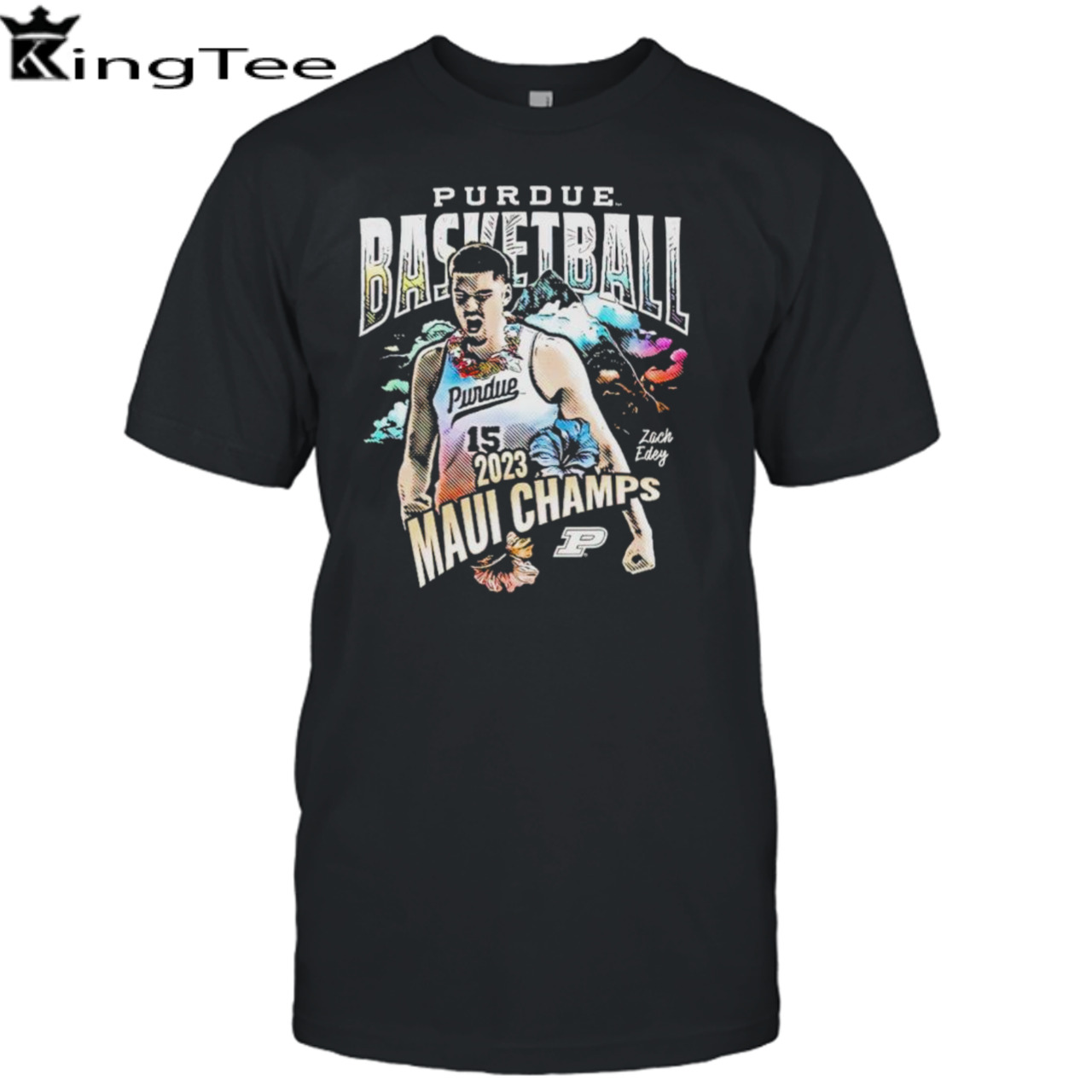 Purdue basketball Zach Edey 2023 Maui champs shirt