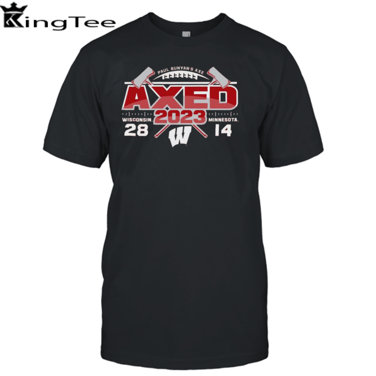 Red Wisconsin Badgers vs Minnesota Golden Gophers 2023 Paul Bunyan’s Axe Score T-Shirt