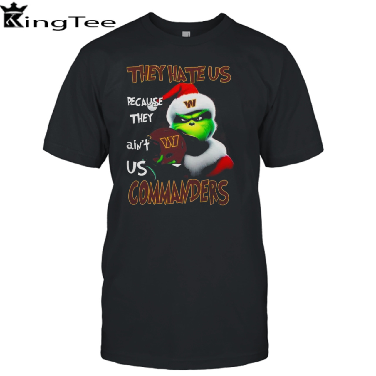 Santa Grinch Christmas They Hate Us Because Ain’t Us Washington Commanders Helmet shirt