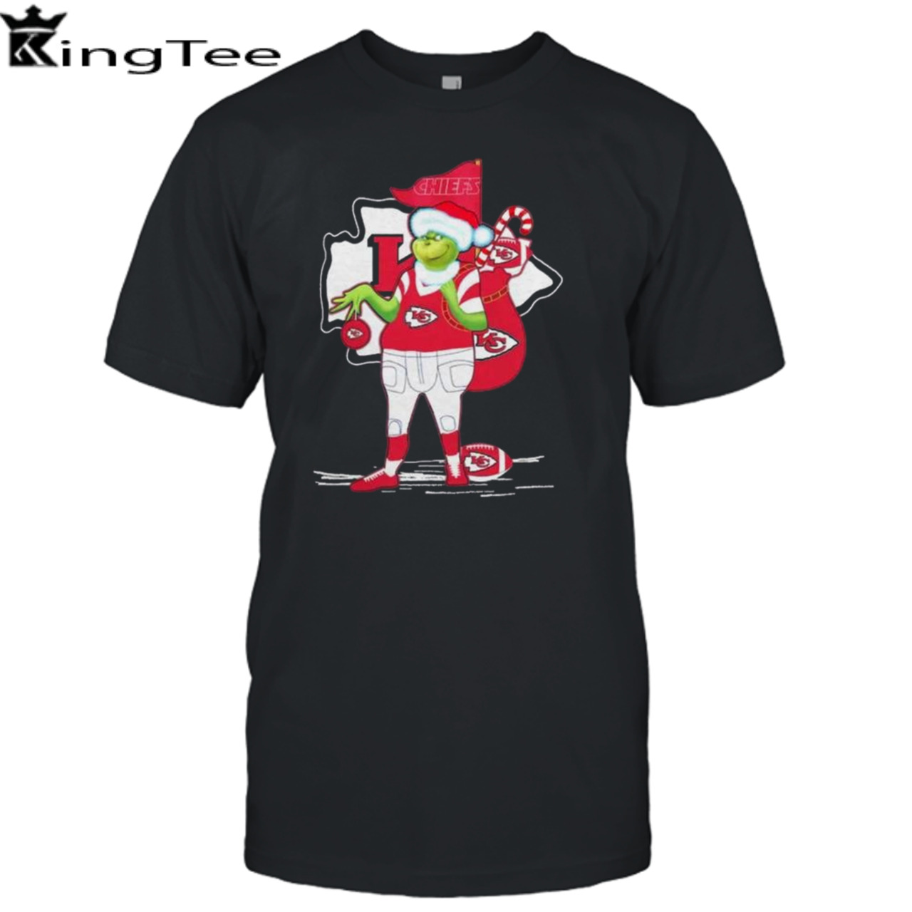 Santa Grinch Kansas City Chiefs Christmas 2023 Shirt