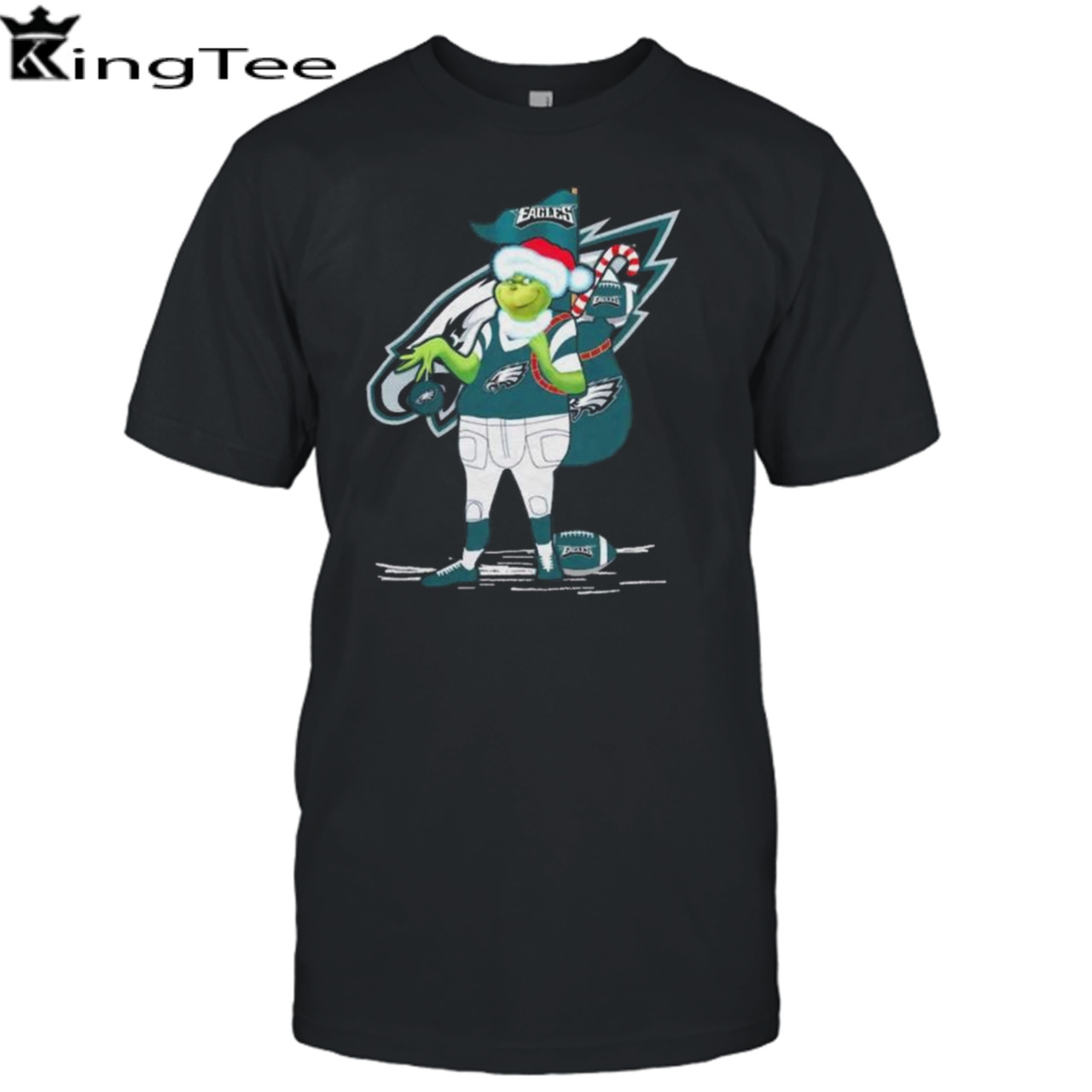 Santa Grinch Philadelphia Eagles Christmas 2023 Shirt