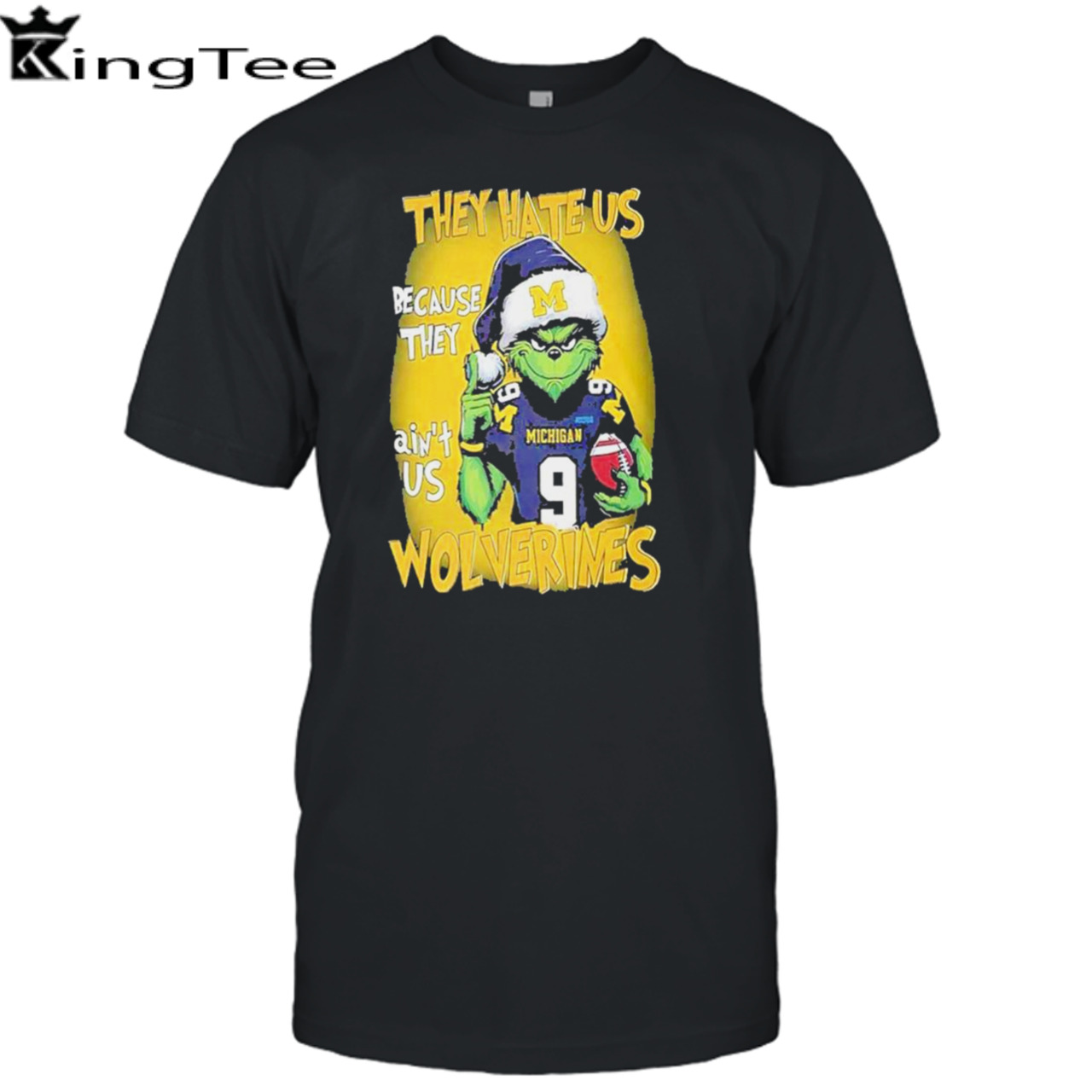 Santa Grinch They Hate Us Because They Michigan Wolverines Christmas Shirt