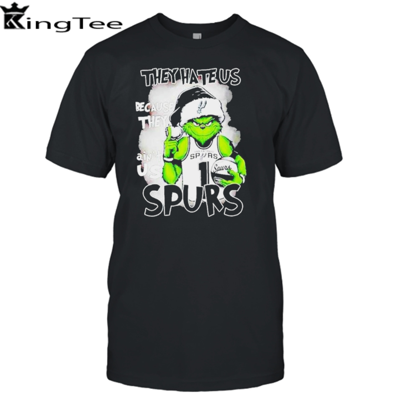 Santa Grinch They Hate Us Because They San Antonio Spurs Christmas Shirt