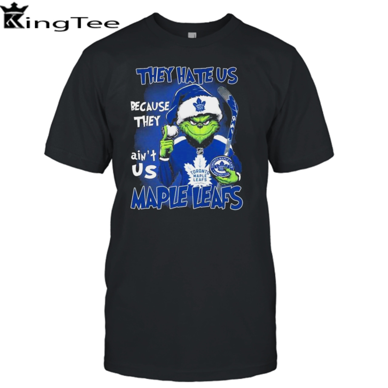 Santa Grinch They Hate Us Because They Toronto Maple Leafs Christmas Shirt