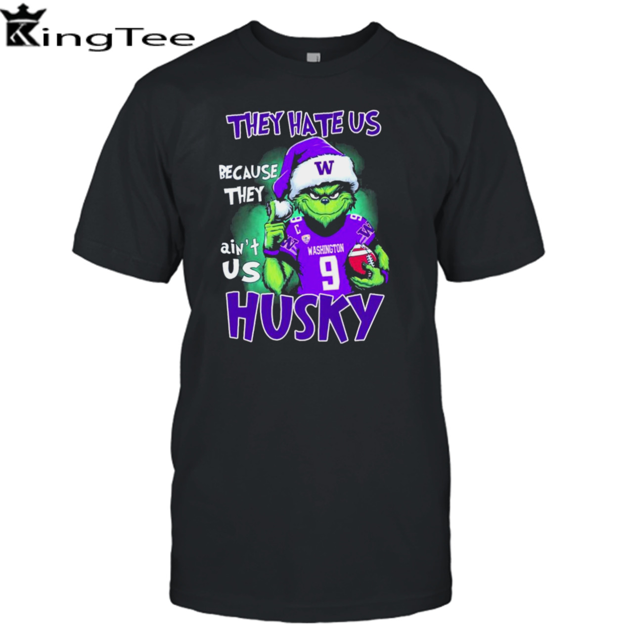 Santa Grinch They Hate Us Because They Washington Huskies Christmas Shirt