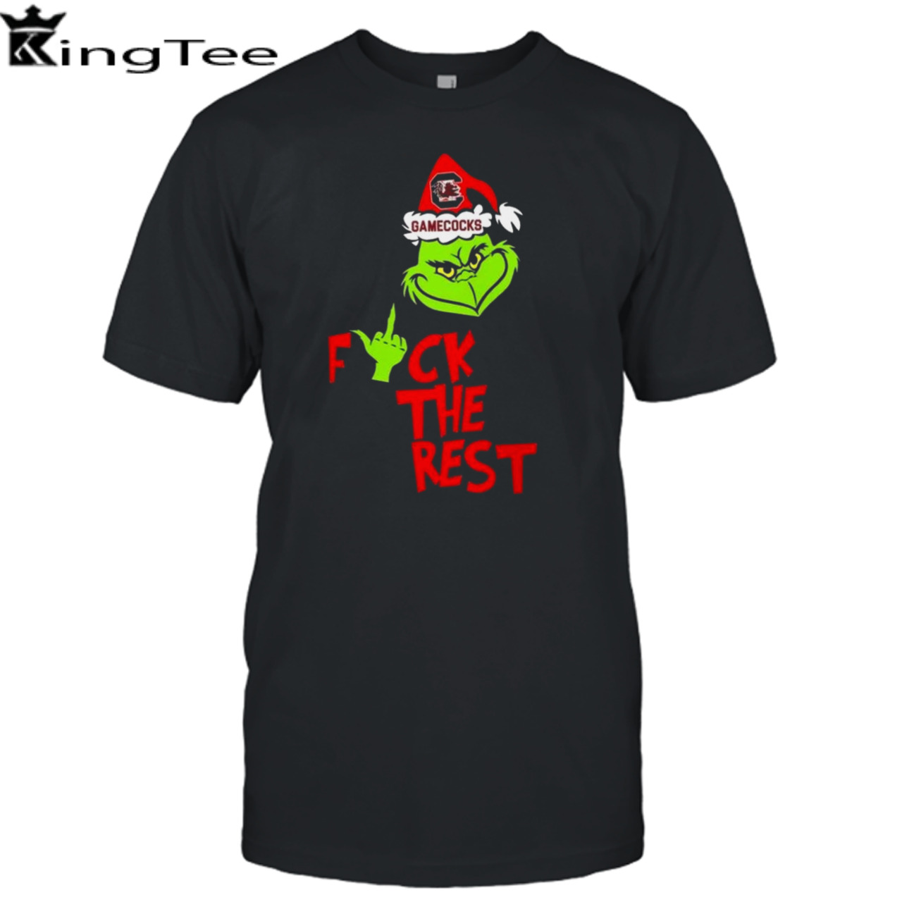 South Carolina Gamecocks Santa Grinch Hat Fuck The Rest Christmas shirt