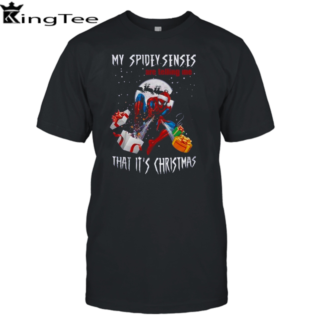 Spiderman My Spidey Senses Are Telling Me That It Is Christmas T-shirt