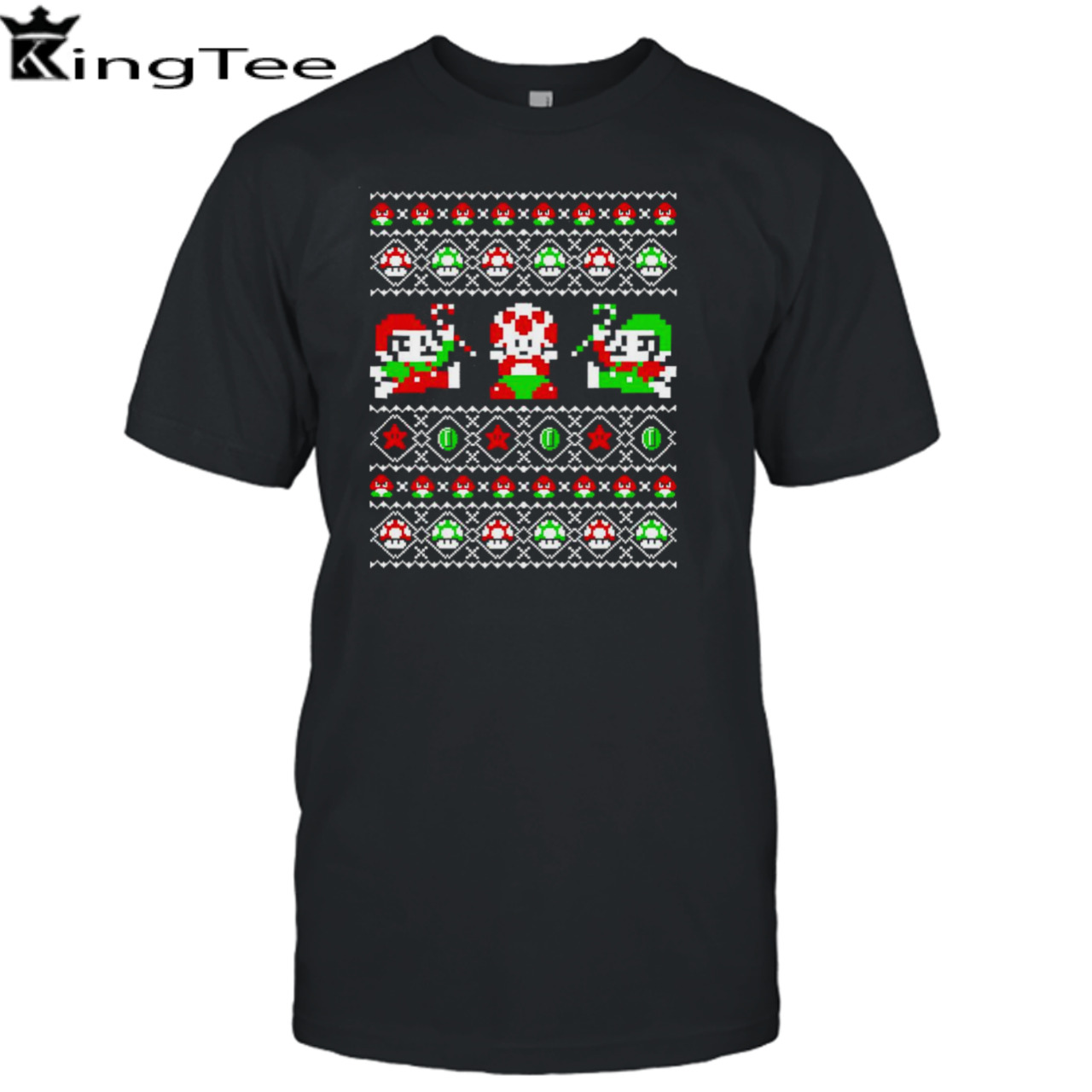 Super Christmas Bros Mario Ugly Christmas Sweater T-Shirt