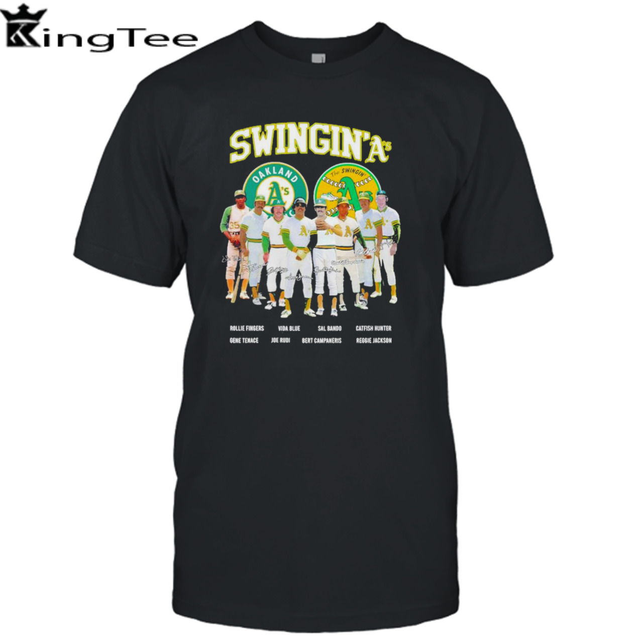 Swingin’ A’s Legends history signatures shirt