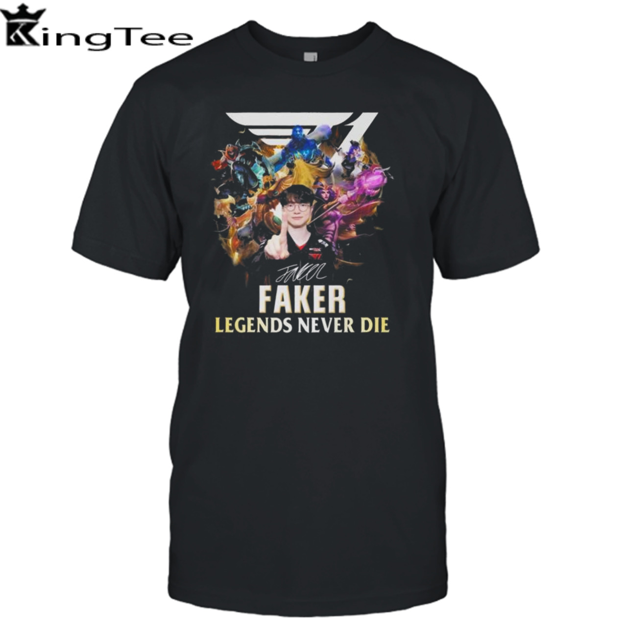 T1 Faker Legends Never Die Signature Shirt