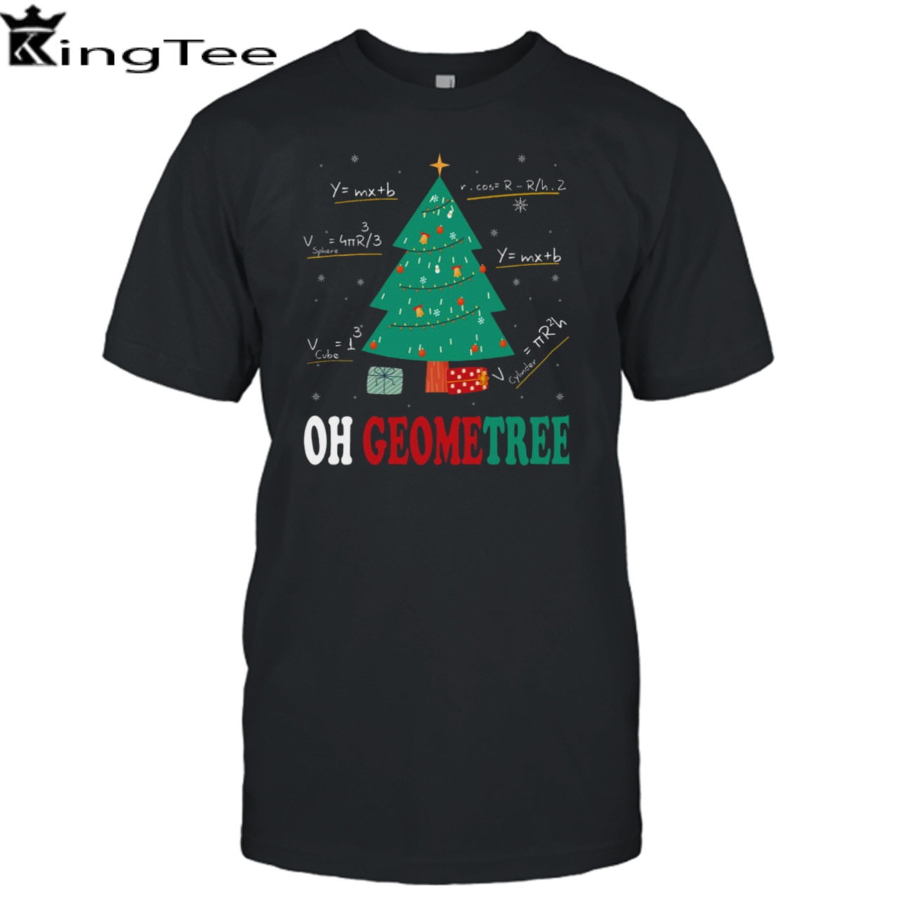 Teacher Math Christmas Geometree shirt