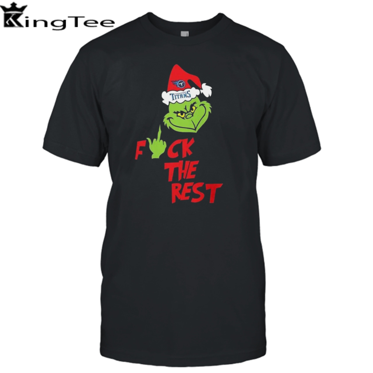 Tennessee Titans Santa Grinch Hat Fuck The Rest Christmas shirt