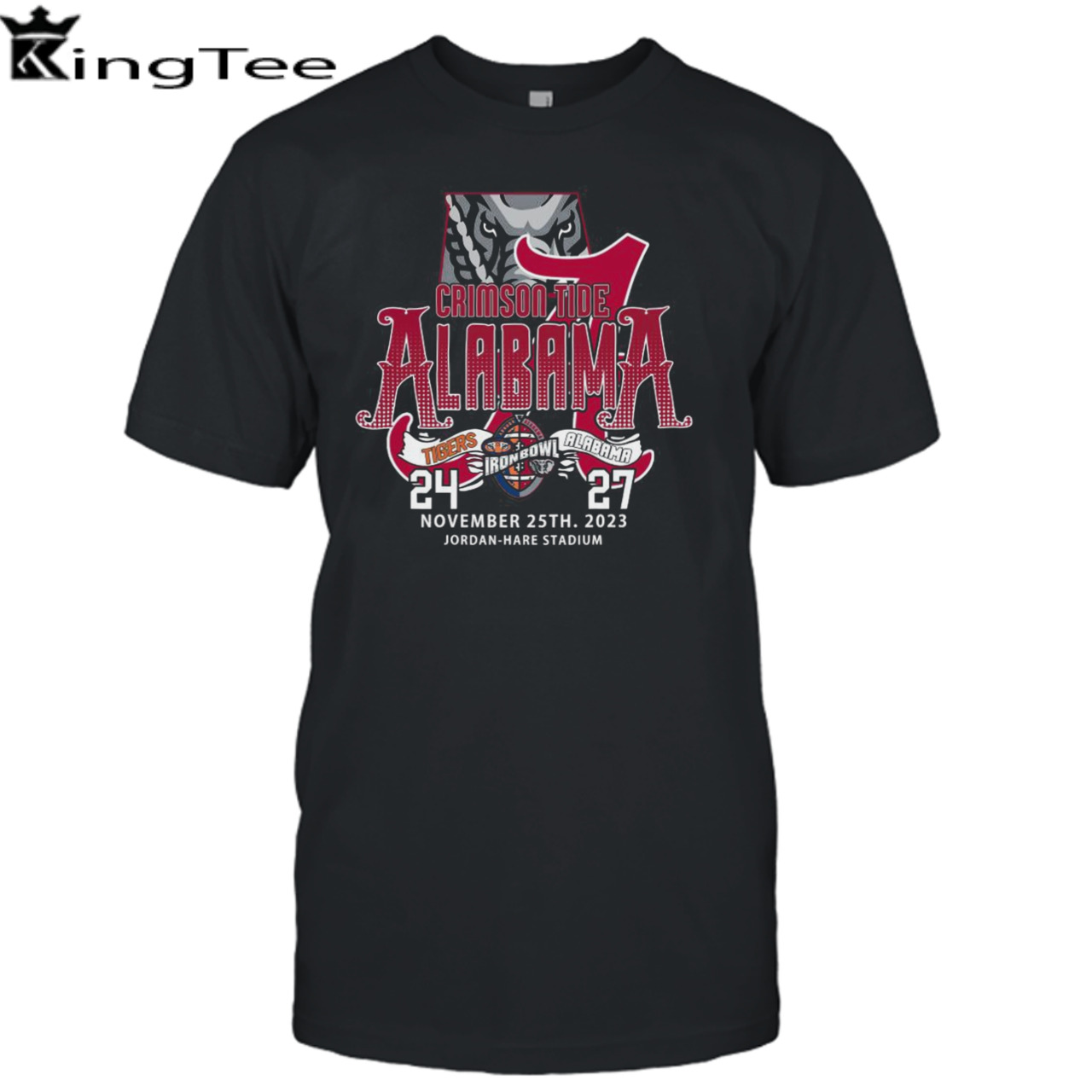 Alabama Crimson Tide Win 27 24 Auburn Tigers 2023 Iron Bowl Champions Final Score Shirt