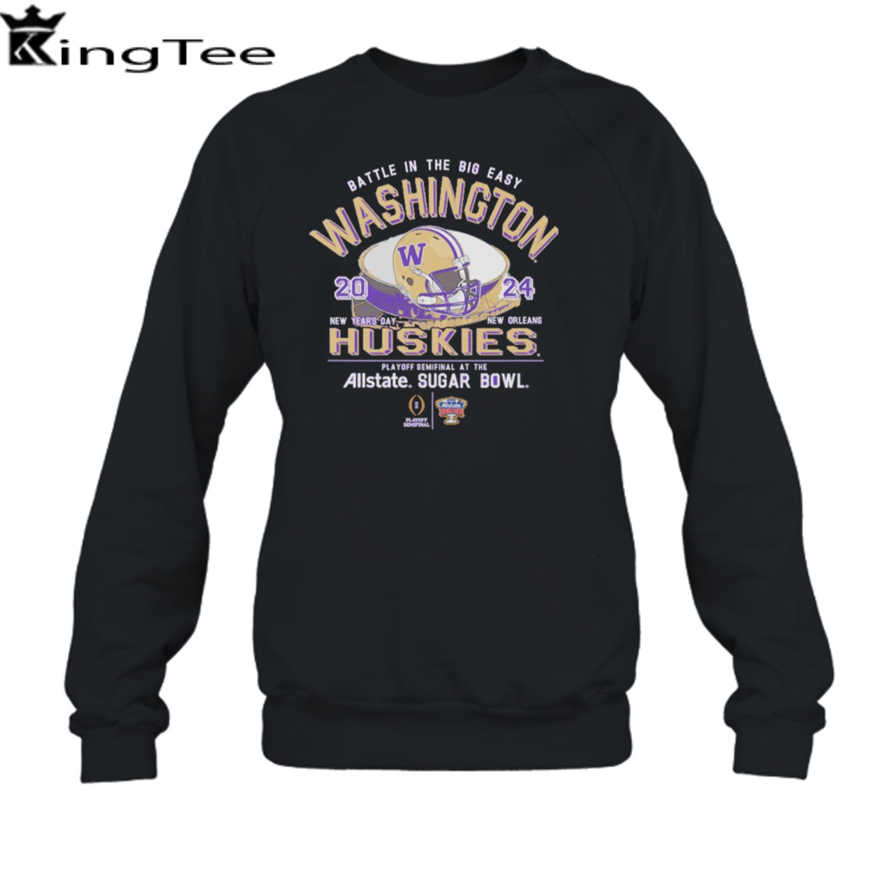 Washington Huskies Battle In The Big Easy 2024 Sugar Bowl Stadium Shirt