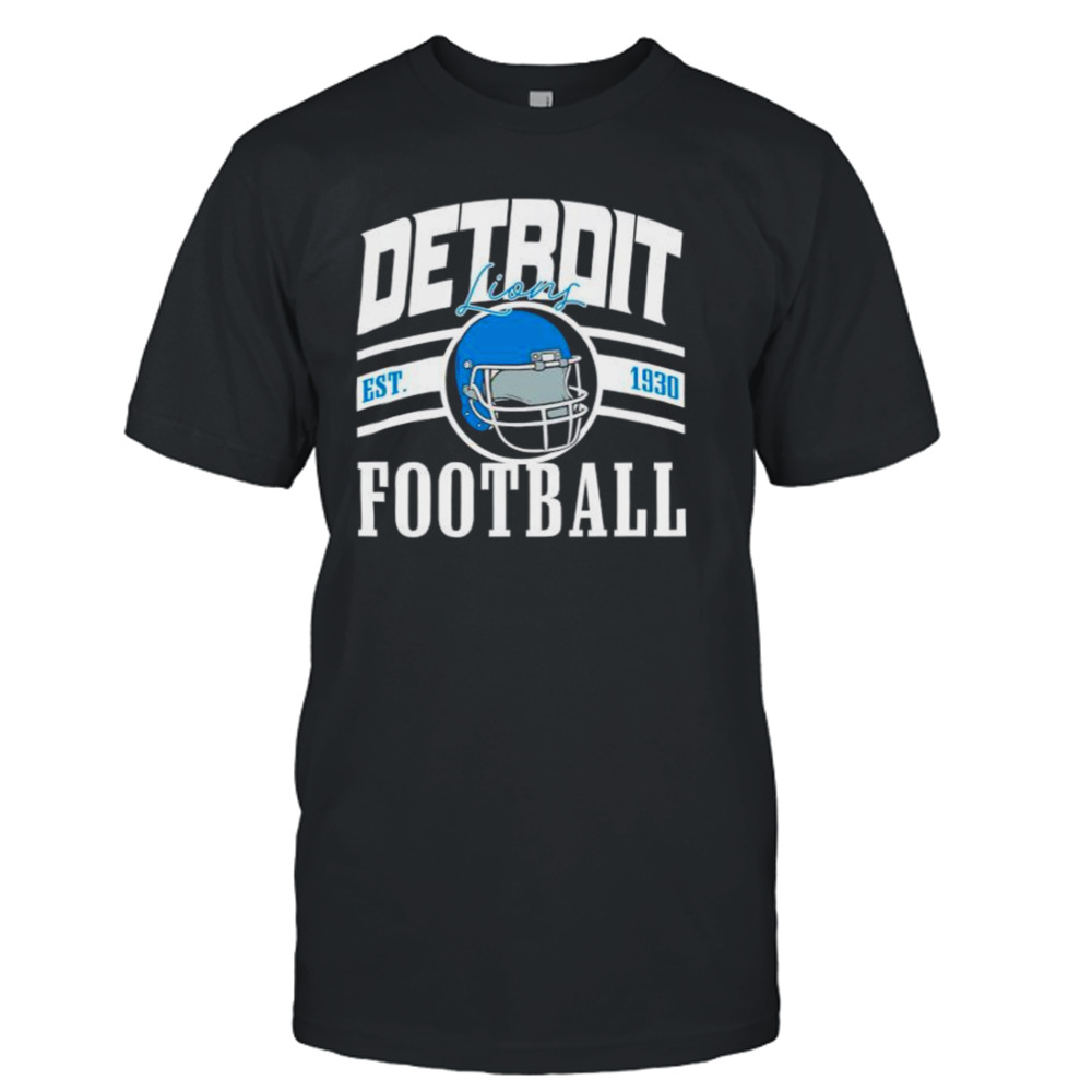 Detroit Lions Football Helmet Est 1930 logo retro shirt