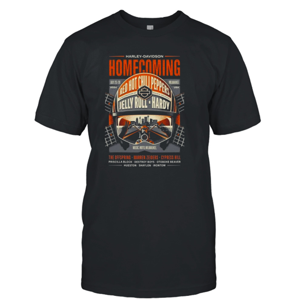 Harley-Davidson Homecoming Festival Red Hot Chili Peppers Veterans Park Milwaukee WI July 25-28 2024 T-Shirt