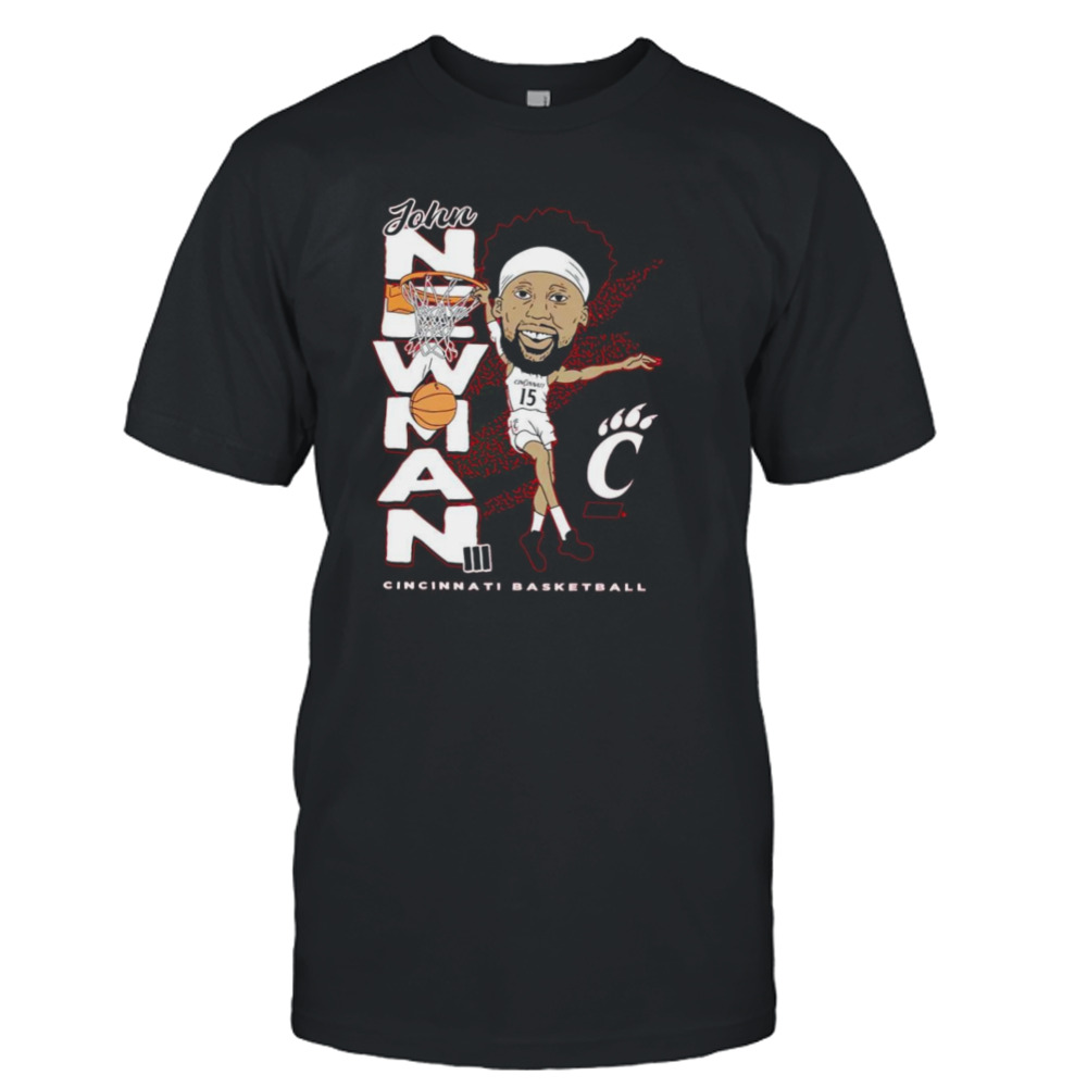 John Newman Cincinnati basketball Cartoon shirt