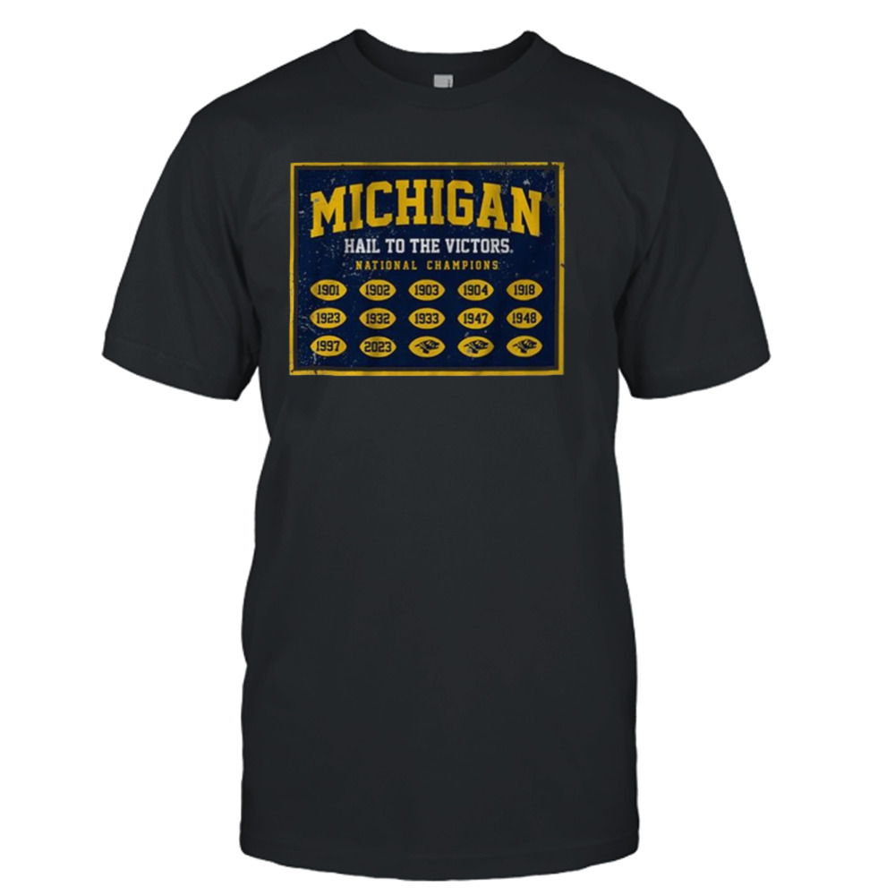 Michigan Football National Champs Banner T-shirt