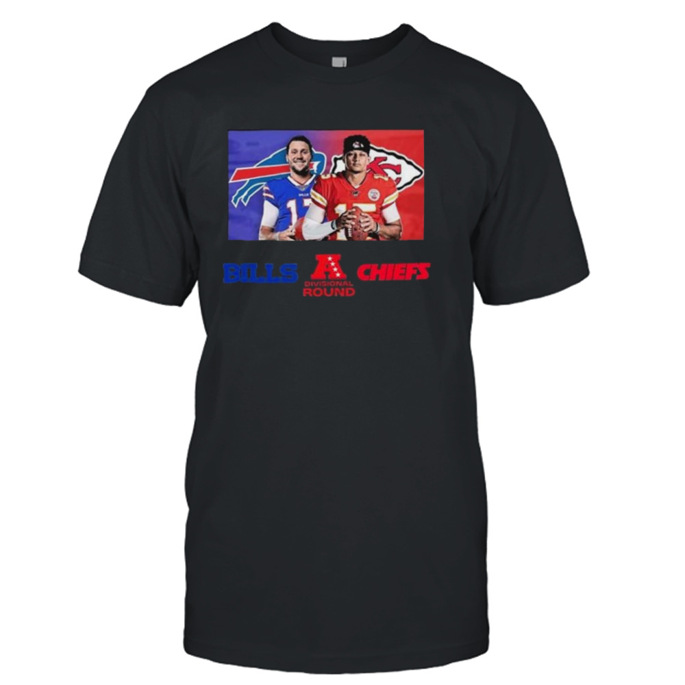 NFL Playoffs Season 2023 Divisional Round Chiefs Vs Bills Patrick Mahomes Vs Josh Allen Sunday January 21 2024 T-Shirt