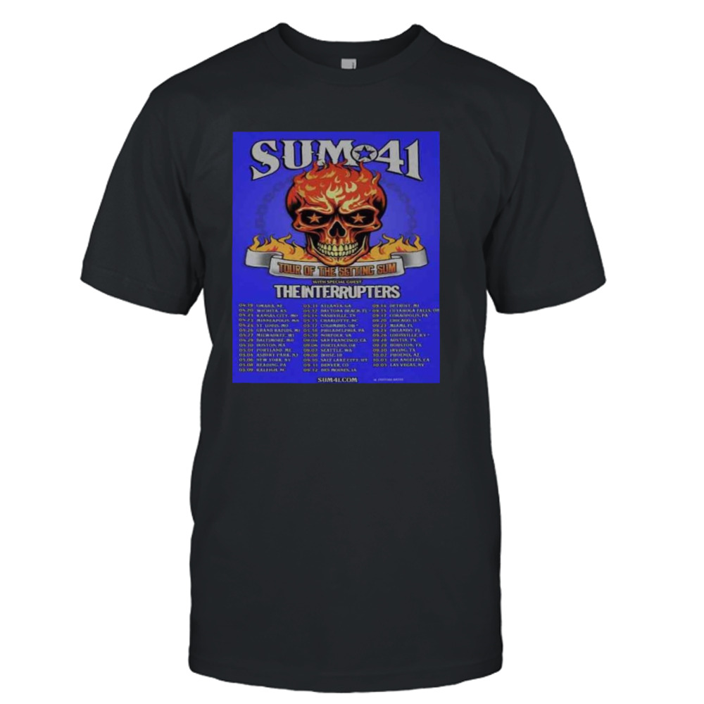 Sum 41 Tour Of The Setting Sum 2024 Tour Date T-shirt