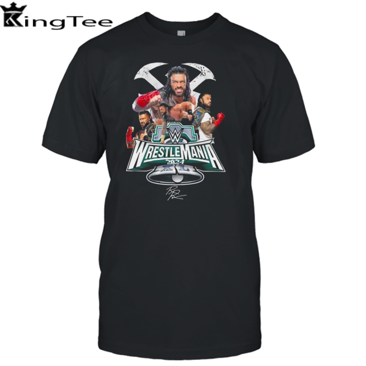 WrestleMania 2024 XL Roman Reigns Signature TShirt