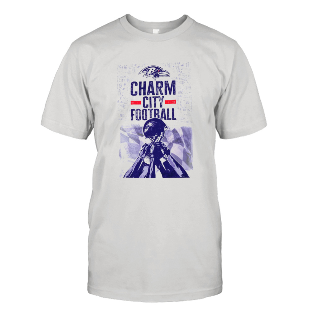 Baltimore Ravens Charm City Football 2023 2024 Super Bowl T-Shirt