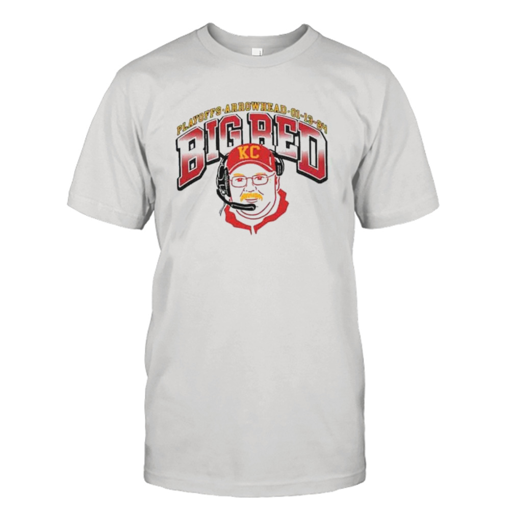 Big Red Andy Reid Mustache 2023-2024 Playoffs Arrowhead T-Shirt