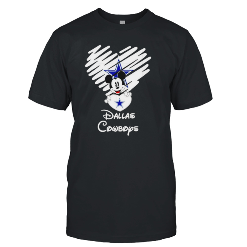 Mickey heart Dallaps Cowboys shirt