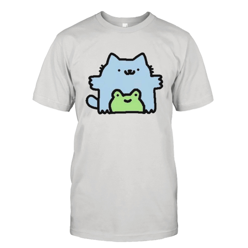 Silly nub cat frog shirt